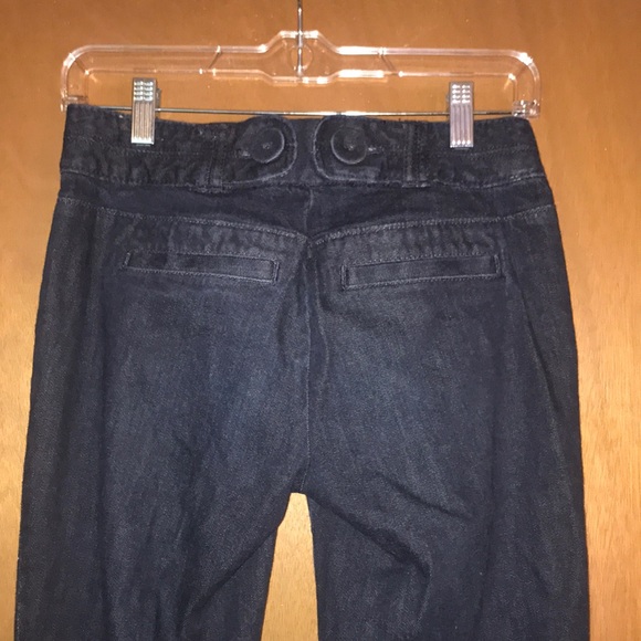 Petite LOFT dress jeans w/faux cuff+button accents - Picture 3 of 5